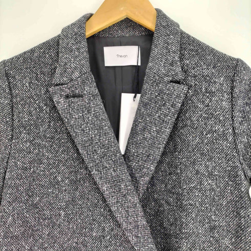 Thevon シルク混 ダブルブレスト ツイード ジャケット レディース JPN:0